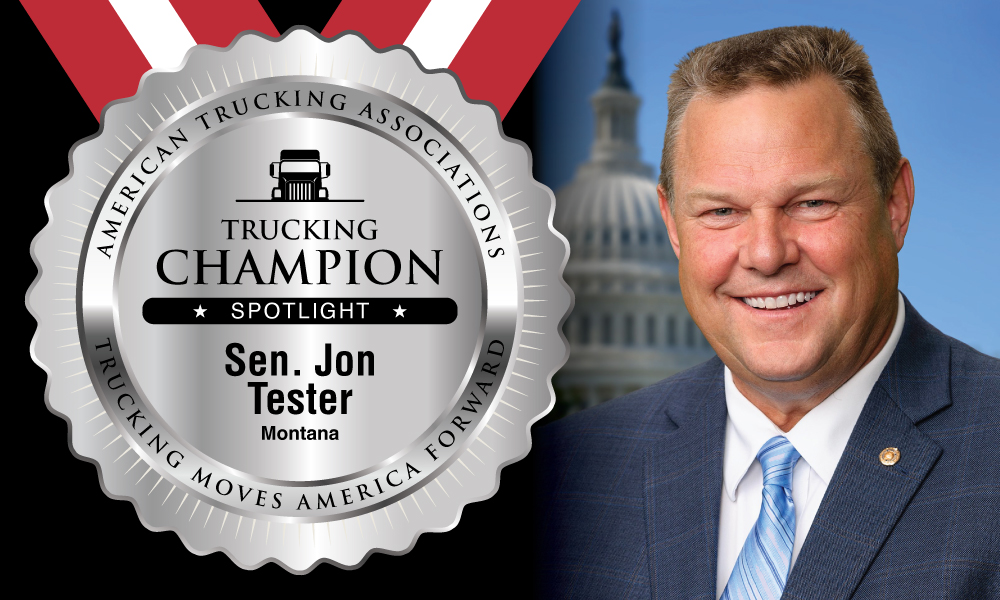 Sen. Tester Trucking Champion
